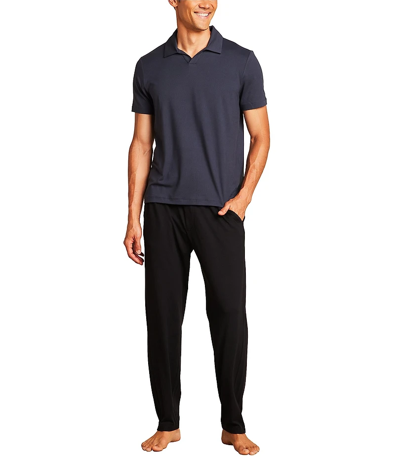 Barefoot Dreams Men Butterchic Short Sleeve Polo Shirt