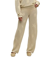 Barefoot Dreams Sunbleached Shell Motif Open-Knit Coordinating Pants
