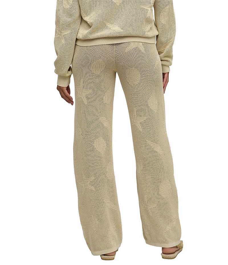Barefoot Dreams Sunbleached Shell Motif Open-Knit Coordinating Pants