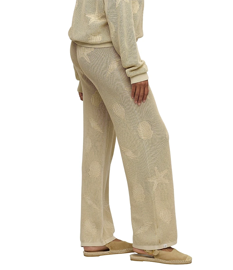 Barefoot Dreams Sunbleached Shell Motif Open-Knit Coordinating Pants