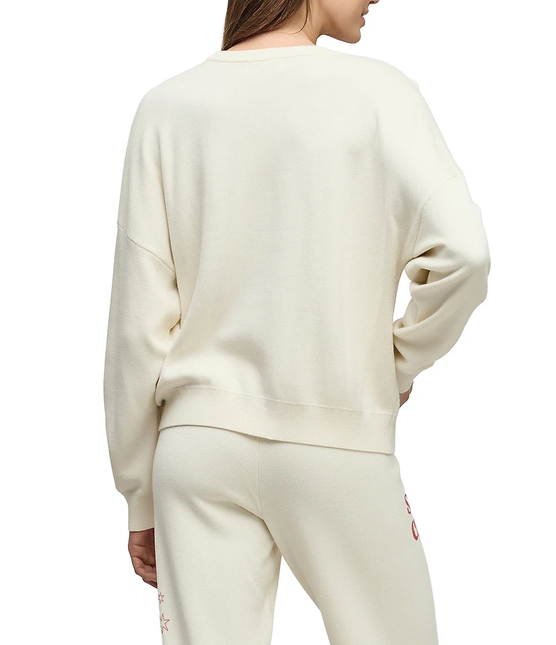 Barefoot Dreams x Smiley CozyChic Ultra Lite® Sun & Stars Crew Neck Long Sleeve Coordinating Pullover