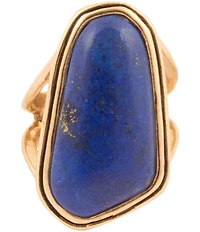 Barse Abstract Bronze and Lapis Ring