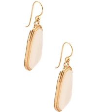 Barse Abstract Bronze and Mother Of Pearl Drop Earrings