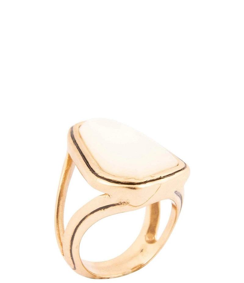 Barse Abstract Mother Of Pearl Statement Ring