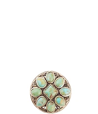Barse Bronze & Genuine Turquoise Stones Statement Ring