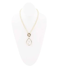Barse Bronze & Pearl Convertible Pendant Necklace