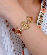 Barse Terra Sol Amber Line Bracelet