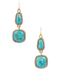 Barse Bronze and Cascade Duo Linear Earrings