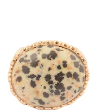 Barse Bronze and Dalmation Jasper Terra Statement Ring