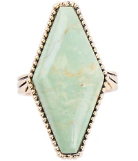 Barse Trillion Green Turquoise Golden Ring