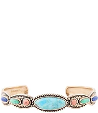 Barse Concho Colourful Golden Cuff Bracelet