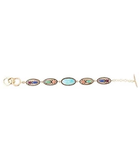 Barse Concho Colourful Golden Link Bracelet
