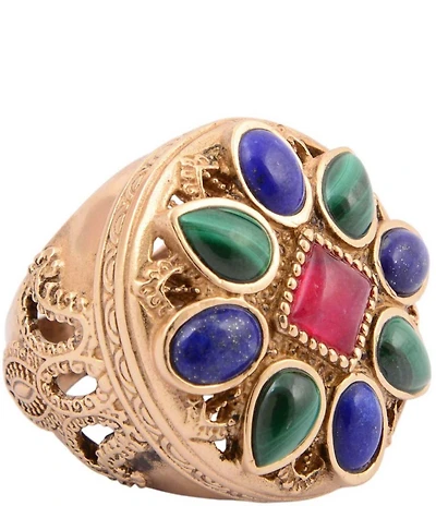 Barse Bronze and Genuine Stone Majestic Hues Statement Ring
