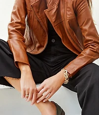 Barse Blue Turquoise Shape Golden Bronze Ring