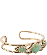 Barse Bronze and Genuine Turquoise Cuff Bracelet