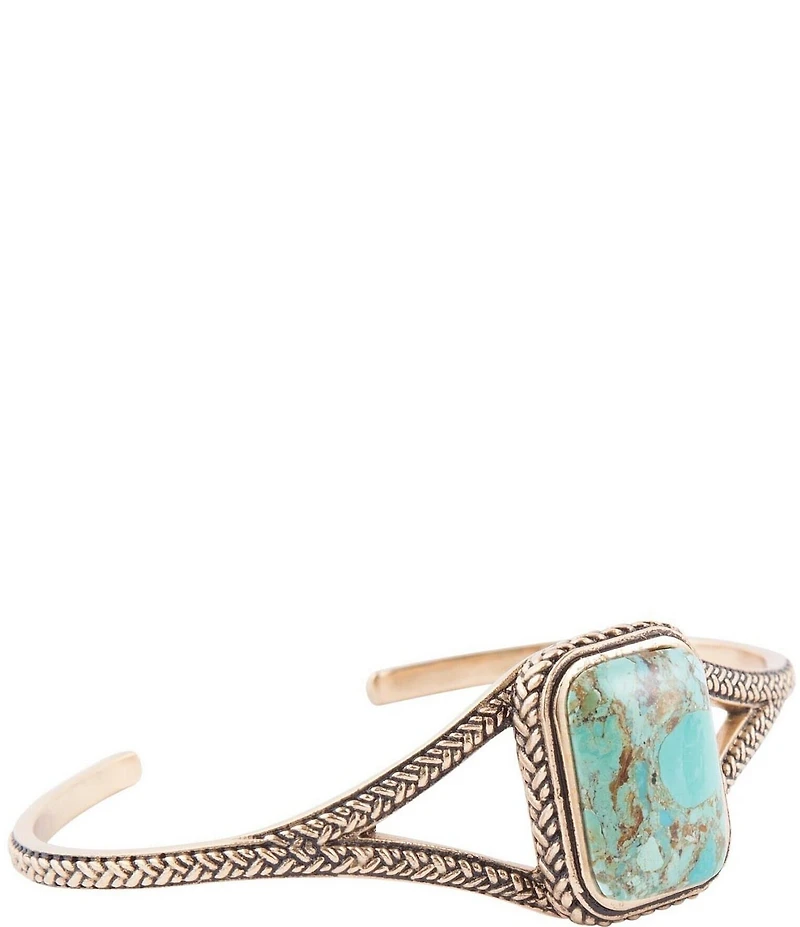 Barse Credence Genuine Turquoise Cuff Bracelet