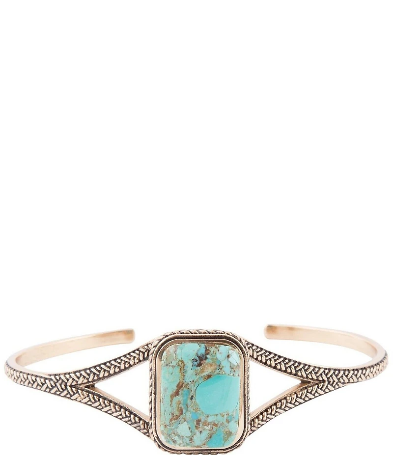 Barse Credence Genuine Turquoise Cuff Bracelet
