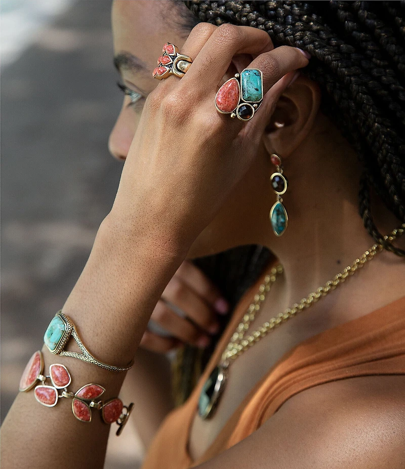 Barse Credence Genuine Turquoise Cuff Bracelet