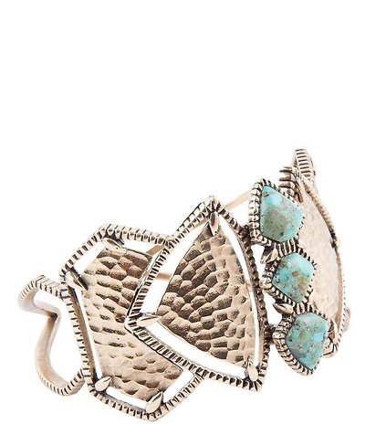 Barse Turquoise Shield Cuff Bracelet