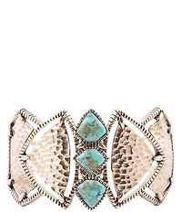 Barse Turquoise Shield Cuff Bracelet