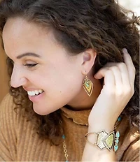 Barse Turquoise Shield Cuff Bracelet
