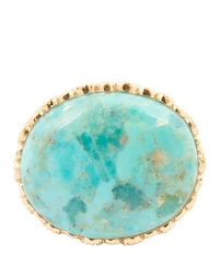Barse Bronze and Genuine Turquoise Terra Statement Ring
