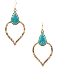 Barse Elysia Genuine Stone Statement Drop Earrings