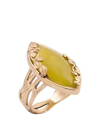 Barse Bronze and Green Jasper Enchanted Vine Statement Ring