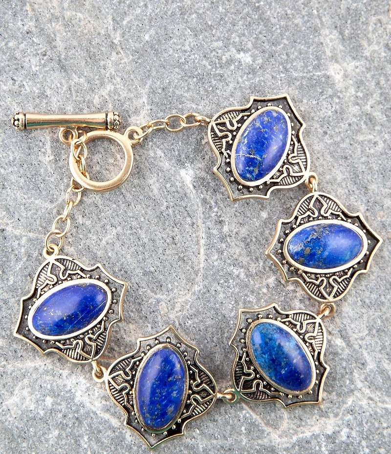 Barse Phantom Lapis Toggle Bracelet