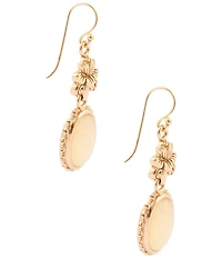 Barse Bronze and Misty Meadow Green Aventurine Drop Earrings