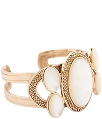 Barse Bronze and Mother Of Pearl Ovation Statement Cuff Bracelet