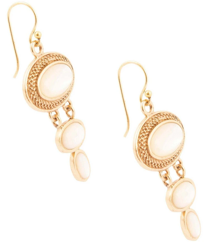 Barse Bronze and Mother Of Pearl Ovation Statement Drop Earrings