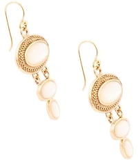 Barse Bronze and Mother Of Pearl Ovation Statement Drop Earrings