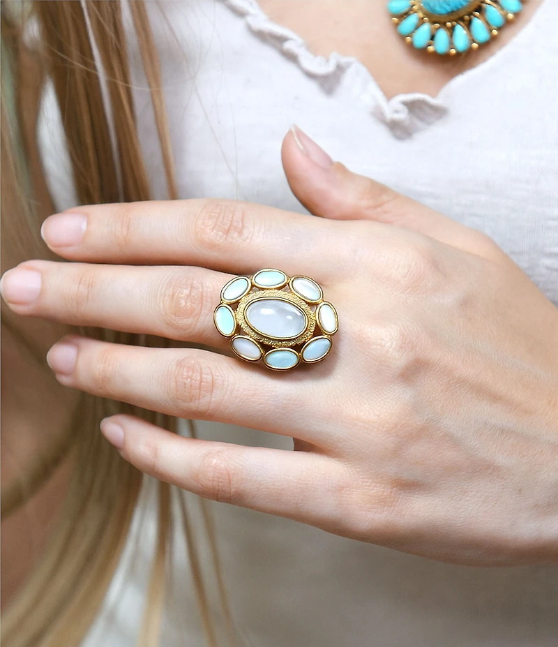 Barse Bronze and Mother Of Pearl Ovation Statement Ring