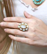 Barse Bronze and Mother Of Pearl Ovation Statement Ring