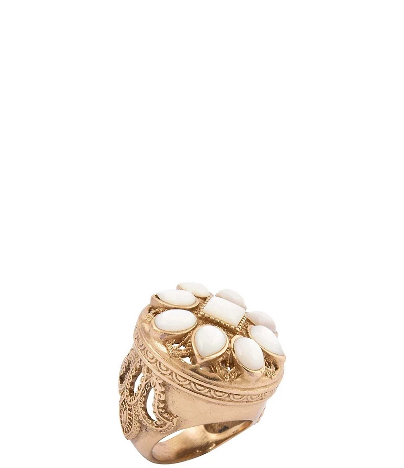 Barse Paris Mother Of Pearl Statement Ring