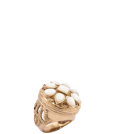 Barse Paris Mother Of Pearl Statement Ring