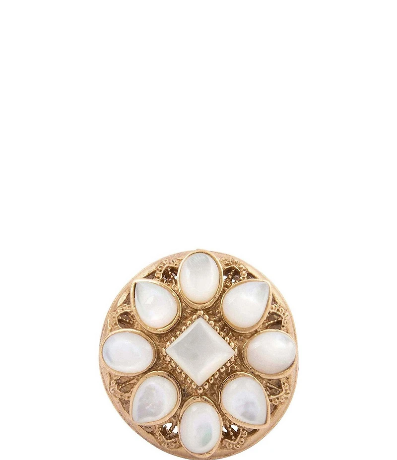 Barse Paris Mother Of Pearl Statement Ring
