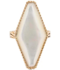 Barse Bronze and Mother Of Pearl Tidal Statement Ring