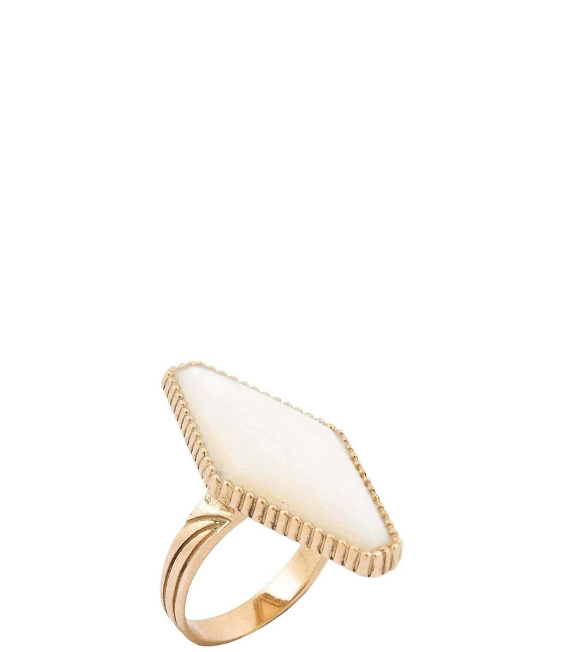 Barse Tidal Bronze and Mother Of Pearl Statement Ring