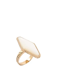 Barse Tidal Bronze and Mother Of Pearl Statement Ring