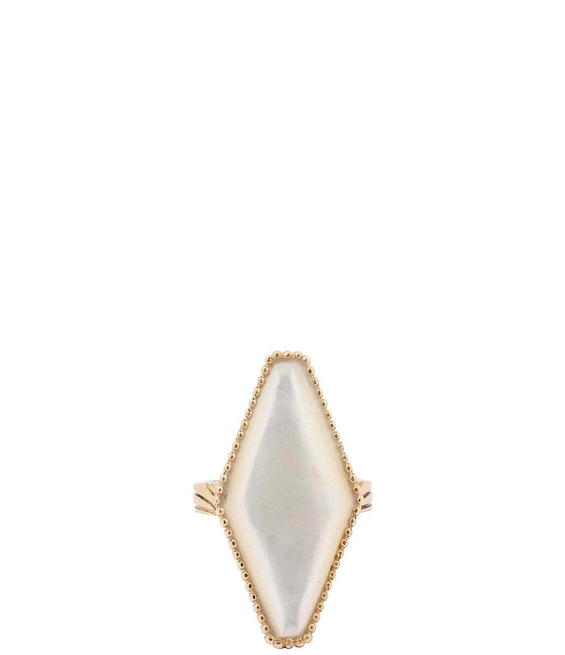 Barse Tidal Bronze and Mother Of Pearl Statement Ring