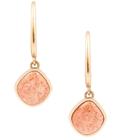 Barse Bronze and Orange Sponge Coral Drop Earrings
