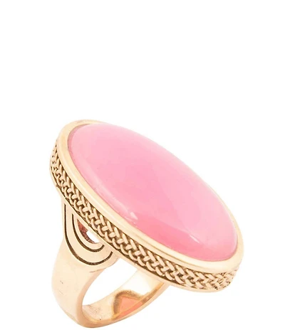 Barse Bronze and Pink Agate Ovation Statement Ring