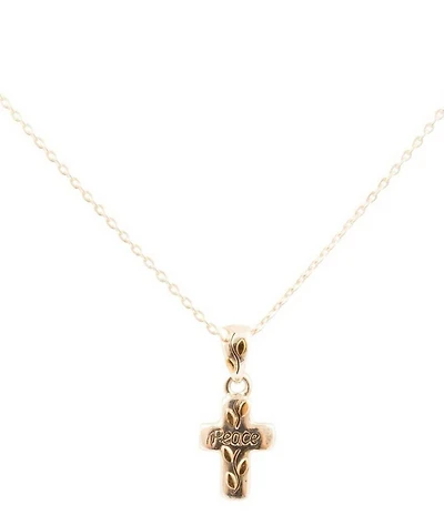 Barse Cross of Love Sterling Silver Pendant Necklace
