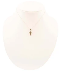 Barse Cross of Love Sterling Silver Pendant Necklace