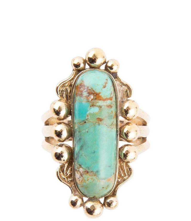 Barse Plateau Blue Turquoise and Golden Ring