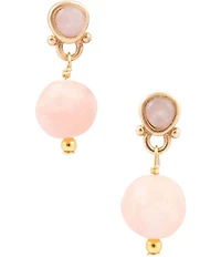 Barse Bronze Carly Genuine Stone Drop Earrings
