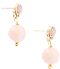 Barse Bronze Carly Genuine Stone Drop Earrings