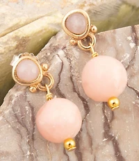 Barse Bronze Carly Genuine Stone Drop Earrings